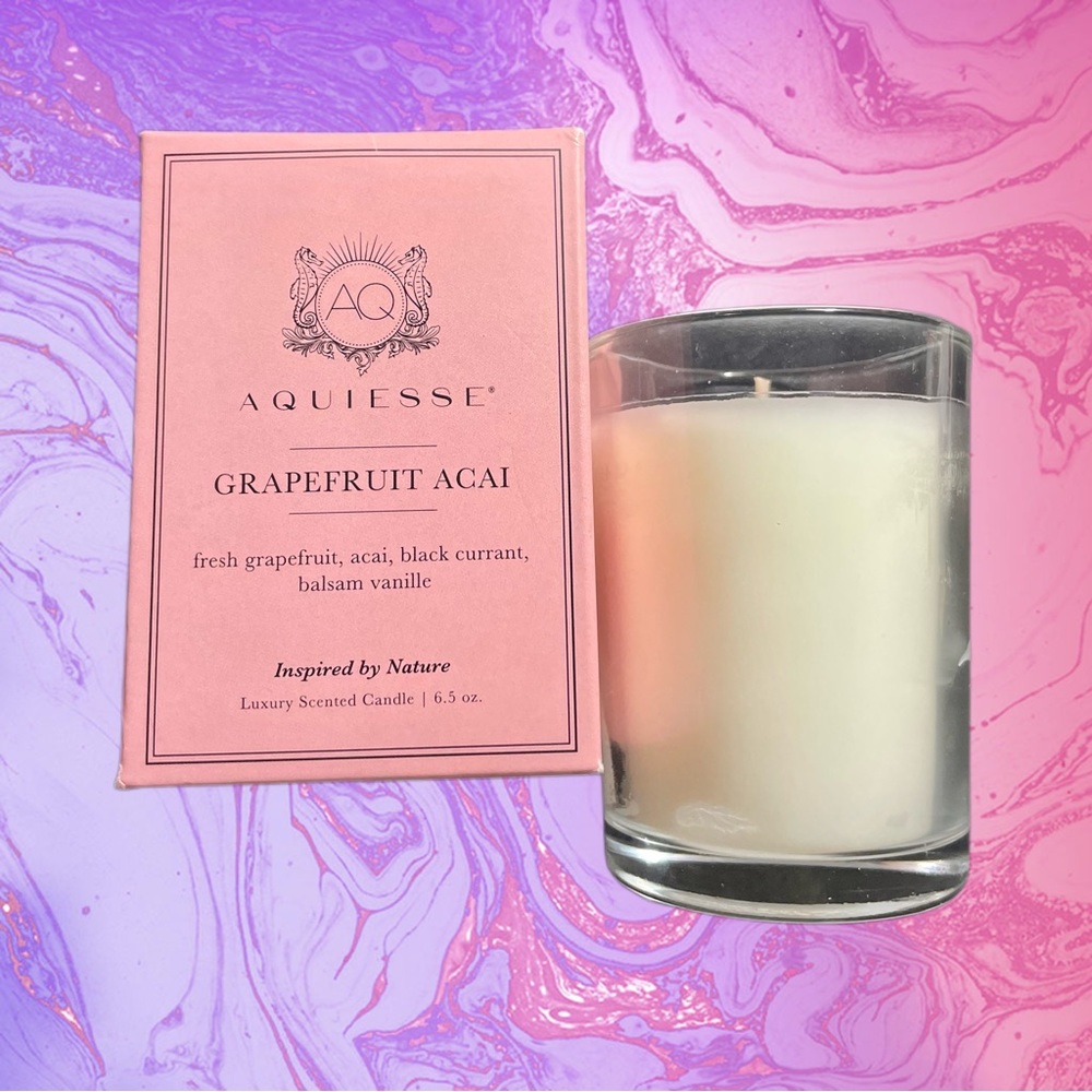 Aquiesse Grapefruit Acai Luxury Scented Candle 6.5 oz 40 Hr Burn Time